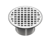 4" Round Solid Nickel Bronze Plated Grid Shower Drain